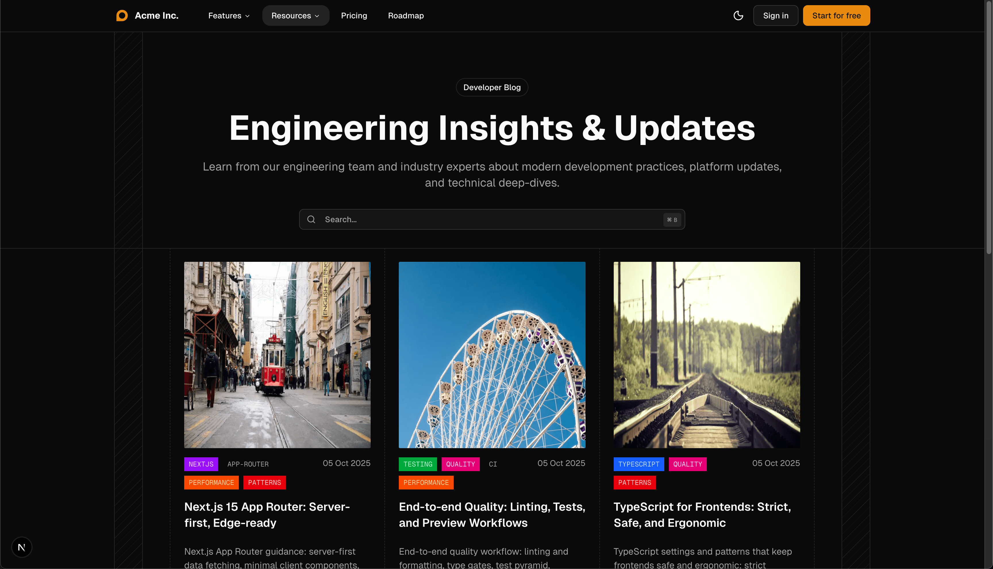 marketing.screenshots.pages.blogArchive - Dark Mode