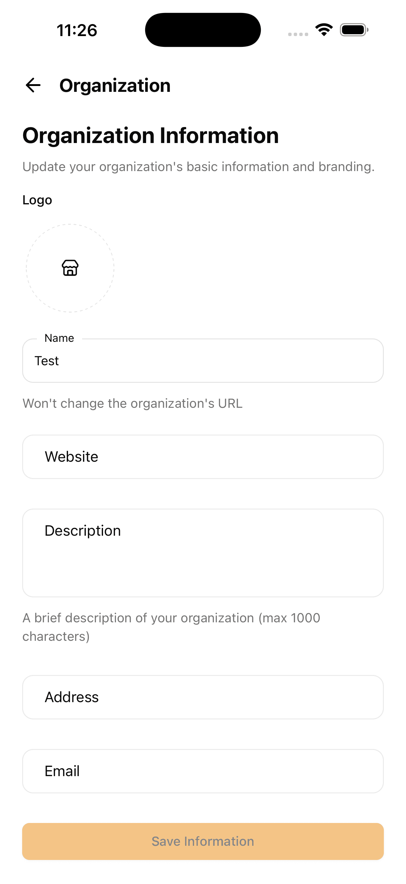 Organization - Light Mode