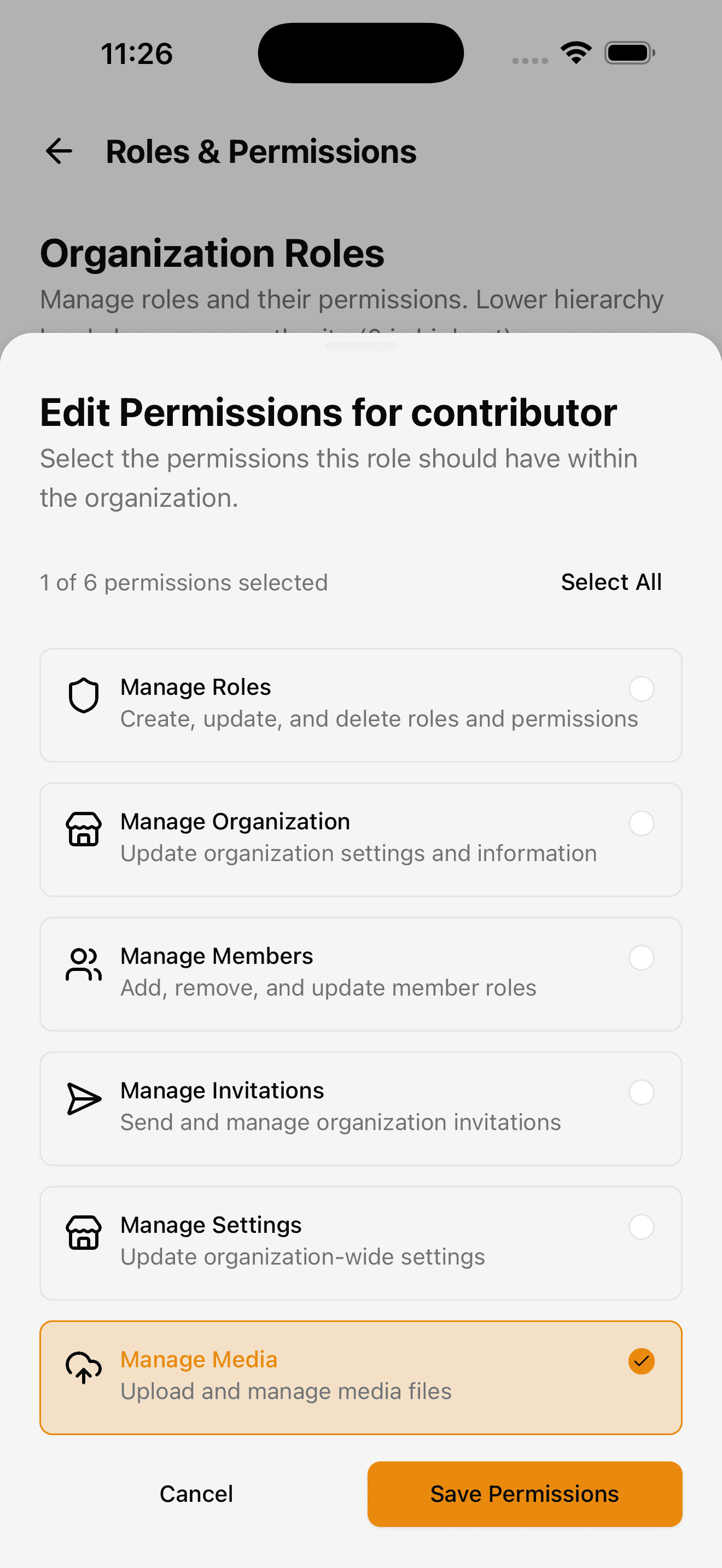Roles & Permissions - Light Mode
