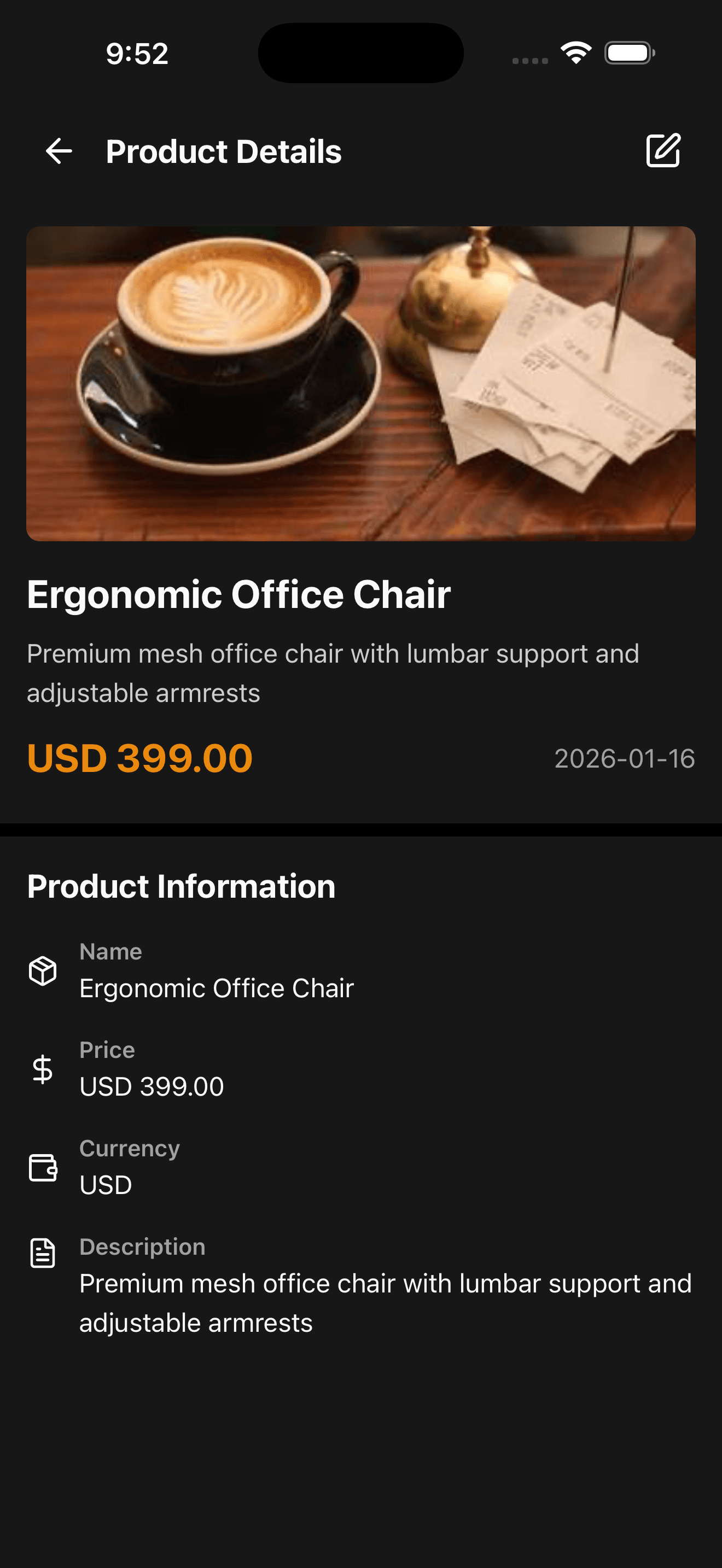 Single Product - Dark Mode