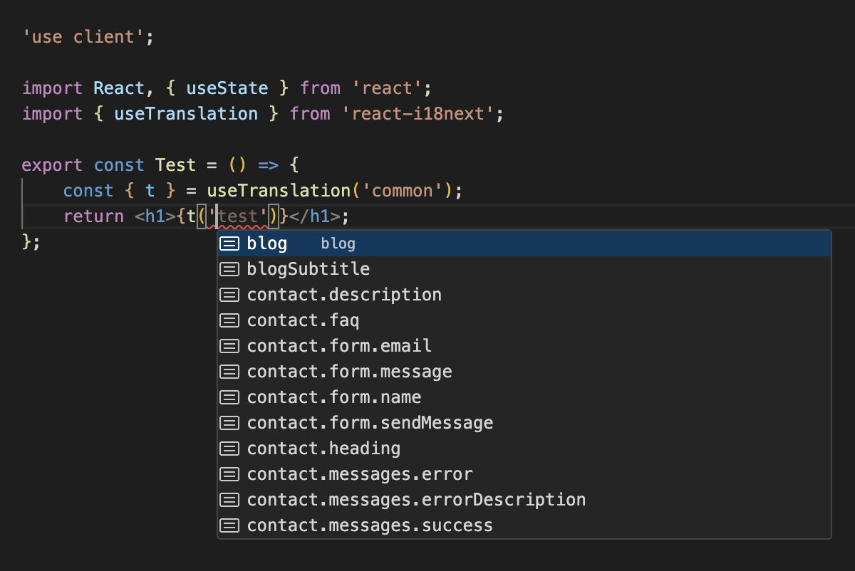 i18next typescript autocompletion